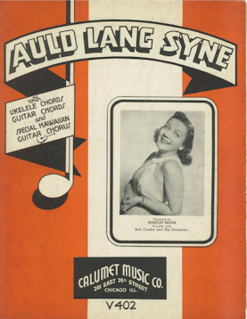 Auld Lang Syne - ukulele song sheet